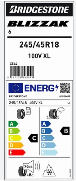 245/45R18 100V XL BLİZZAK 6 BRIDGESTONE