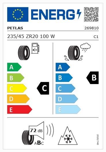 235/45R20 TL 100W REINF. SNOWMASTER 2 SPORT PETLAS