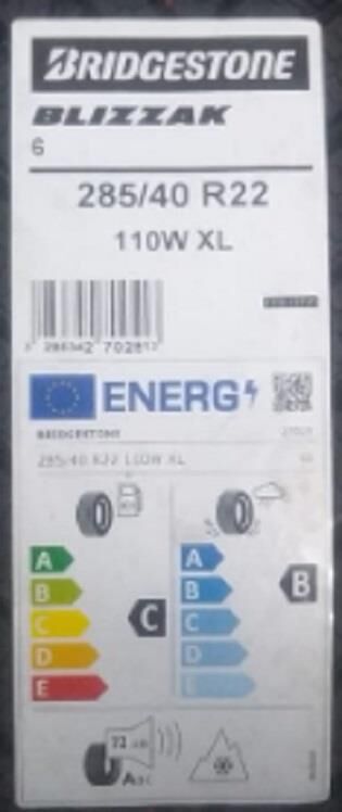 285/40R22 110W XL BLİZZAK 6 BRIDGESTONE