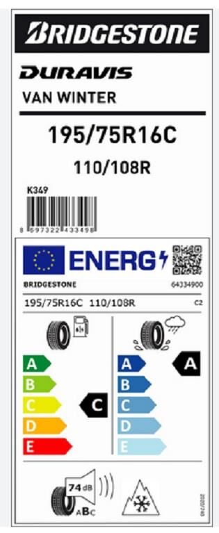 195/75R16 C 110/108R DURAVİS VAN WİNTER BRIDGESTONE