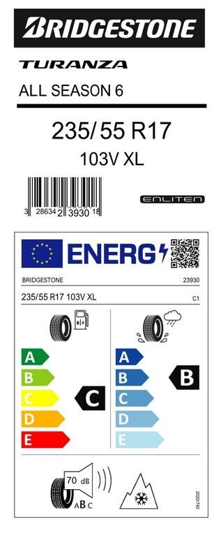 235/55R17 103V XL TURANZA ALL SEASON 6 BRIDGESTONE