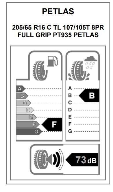 205/65R16 C TL 107/105T 8PR FULL GRIP PT935 PETLAS