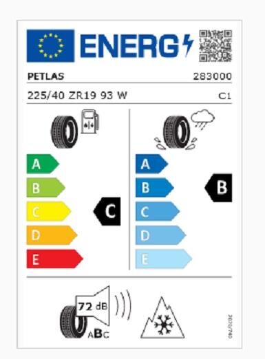 225/40R19 TL 93W REINF. SNOWMASTER 2 SPORT PETLAS
