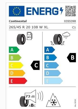 265/45R20 108W XL TS860S MGT CONTİNENTAL