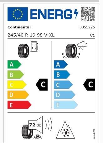 245/40R19 98V TS860S SSR XL CONTİNENTAL