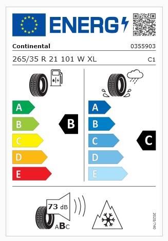 265/35R21 101W XL TS860S CONTİNENTAL