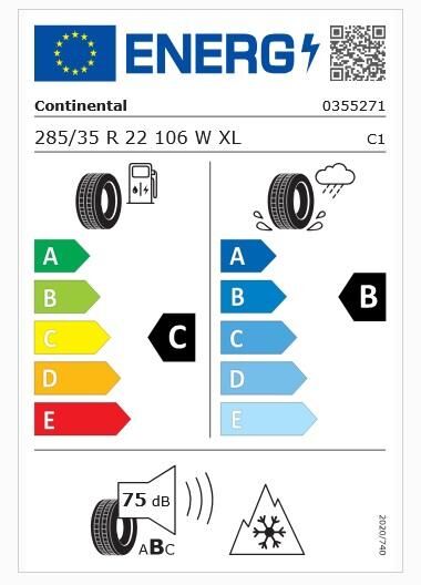 285/35R22 106W XL TS860S AO CONTİNENTAL