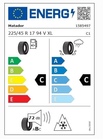 225/45R17 94V XL FR MP93 MATADOR