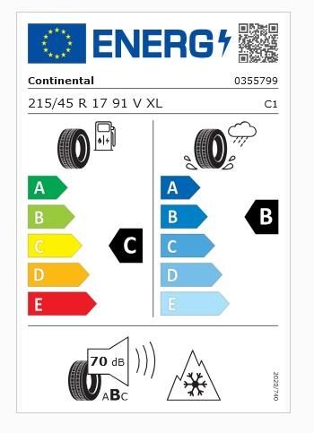 215/45R17 91V XL FR TS870 CONTINENTAL