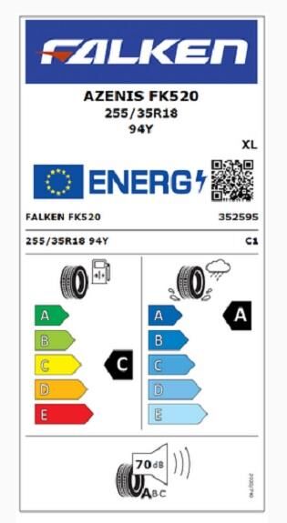 255/35R18 TL (94Y) XL AZENIS FK520 FALKEN