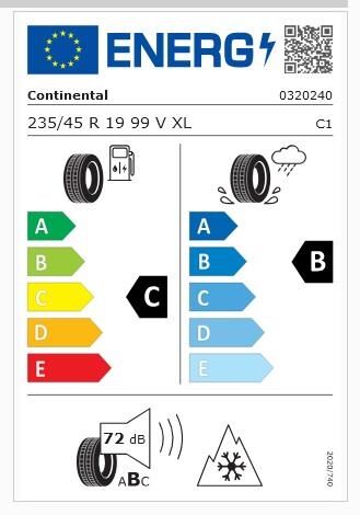 235/45R19 99V XL FR WC8S CONTİNENTAL
