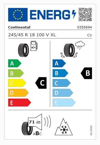 245/45R18 100V XL FR TS870P CONTINENTAL