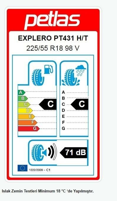 225/55R18 TL 98V EXPLERO H/T PT431 PETLAS
