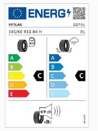 185/60R15 TL 84H PROGREEN PT525 PETLAS