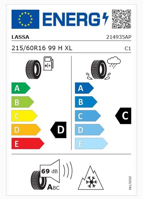 215/60R16 99H XL SNOWAYS 4 LASSA