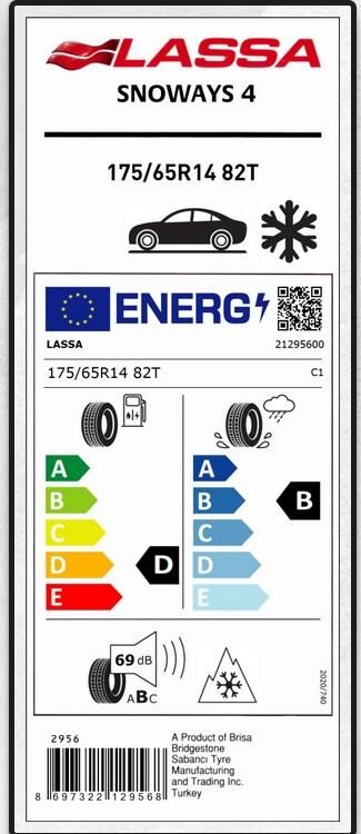 175/65R14 82T SNOWAYS 4 LASSA