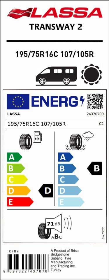 195/75R16 C 107/105 TRANSWAY 2 LASSA