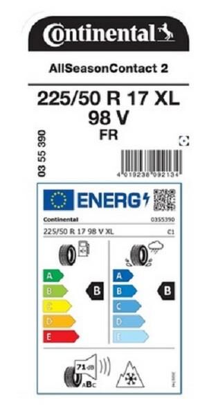 225/50R17 98V XL FR ALLSEASONCONTACT 2 CONTİNENTAL