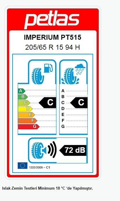 205/65R15 TL 94H IMPERIUM PT515 PETLAS