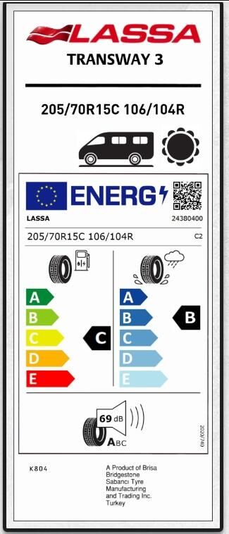 205/70R15 C 106/104R TRANSWAY 3 LASSA