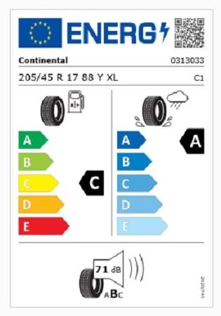 205/45R17 88Y XL FR PC7 CONTİNENTAL