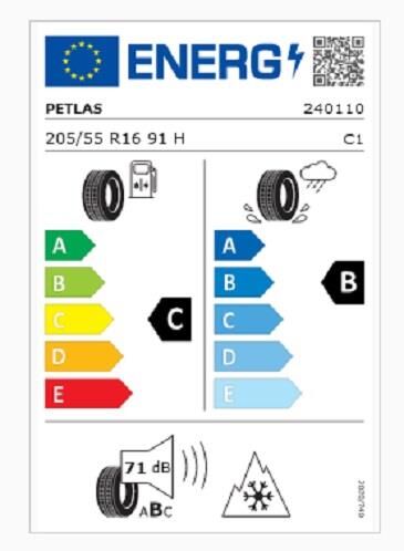 205/55R16 TL 91H SNOWMASTER 2 PETLAS