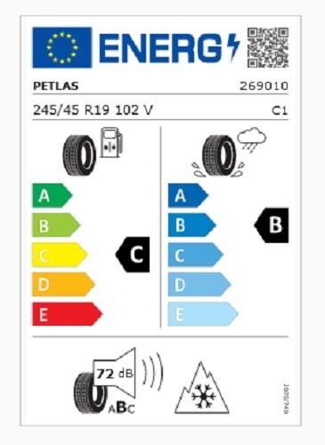 245/45R19 TL 102V REINF. SNOWMASTER 2 SPORT PETLAS