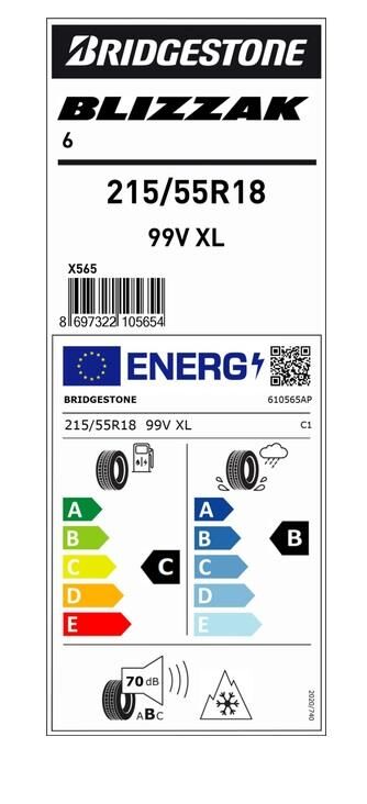 215/55R18 99V XL BLİZZAK 6 BRIDGESTONE