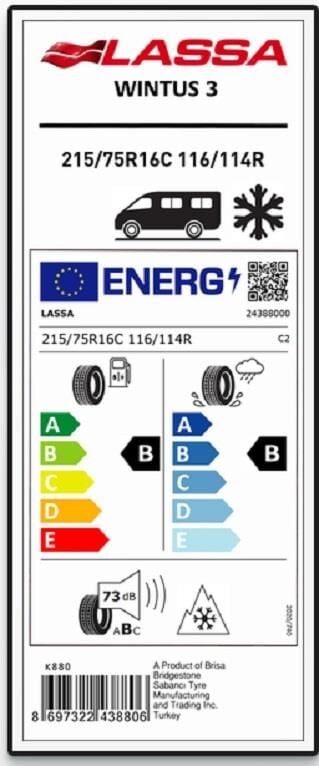 215/75R16 C 116/114R 10PR WINTUS 3 LASSA