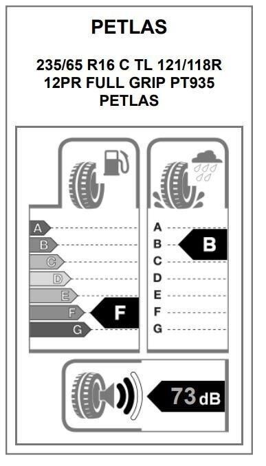 235/65R16 C TL 121/119R 12PR FULL GRIP PT935 PETLAS