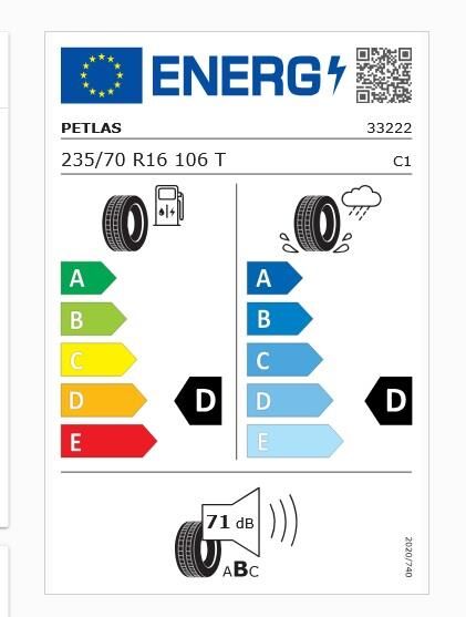 235/70R16 TL 106T EXPLERO A/T PT421 PETLAS