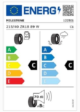 215/40R18 TL 89W REINF. CARMILE SPORT MILESTONE