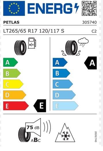 265/65R17 TL 120/117S LRE RWL PEAKLANDER A/T PETLAS