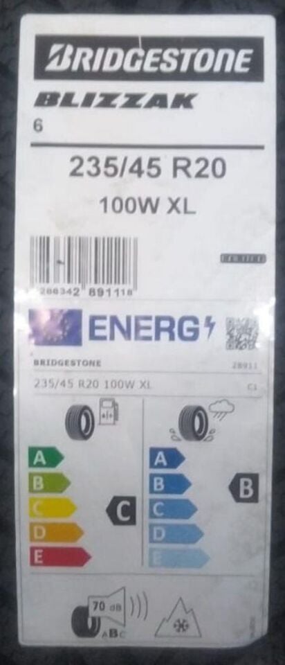235/45R20 100W XL BLİZZAK 6 BRIDGESTONE