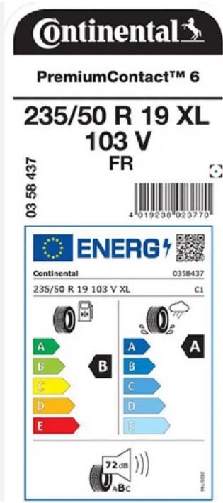 235/50R19 99V PREMIUM CONTACT 6 VOL CONTİNENTAL