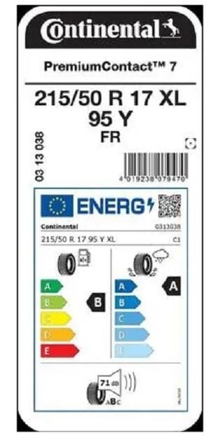 215/50R17 95Y XL FR PC7 CONTİNENTAL