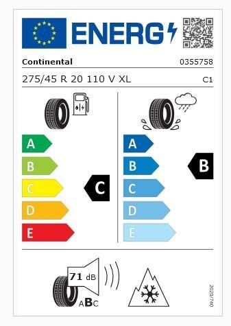 275/45R20 110V XL FR TS870P CONTINENTAL