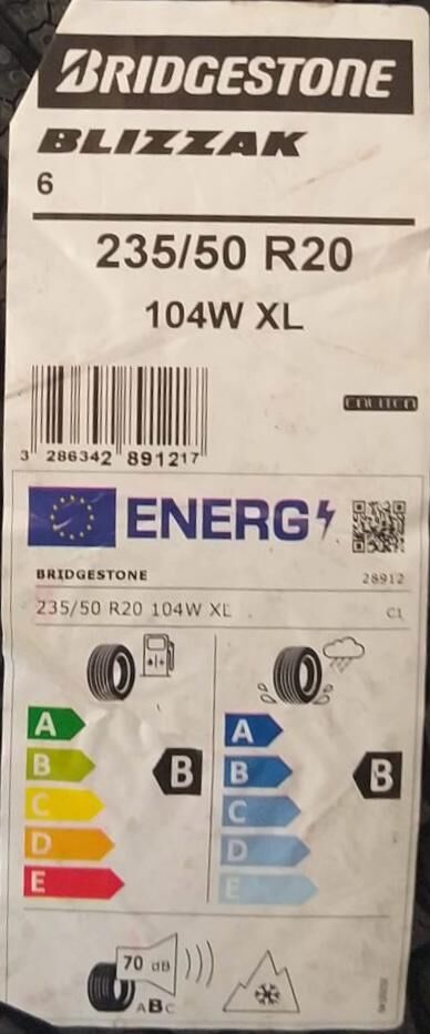 235/50R20 104W XL BLİZZAK 6 BRIDGESTONE