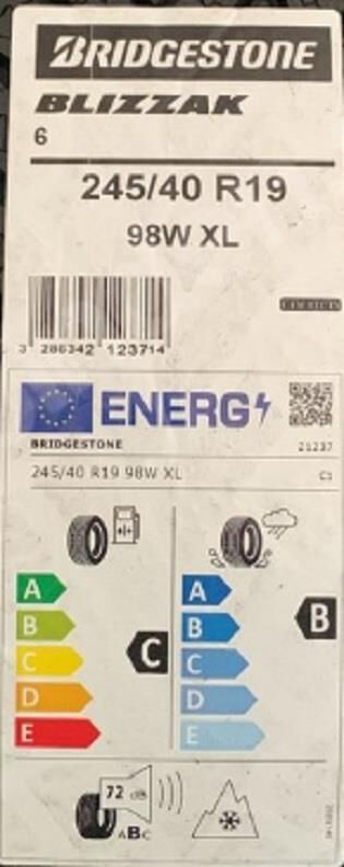 245/40R19 98W XL BLİZZAK 6 BRIDGESTONE