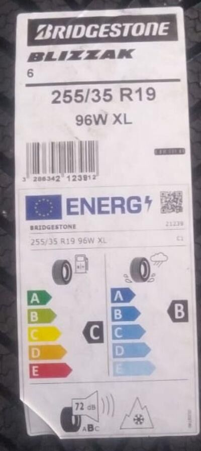 255/35R19 96W XL BLİZZAK 6 BRIDGESTONE