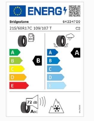 215/60R17 C 109/107T DURAVIS VAN WINTER BRIDGESTONE