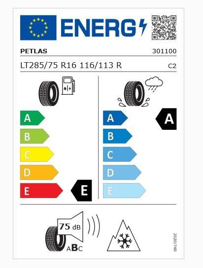 285/75R16 TL 116/113R LRC RWL PEAKLANDER A/T PETLAS