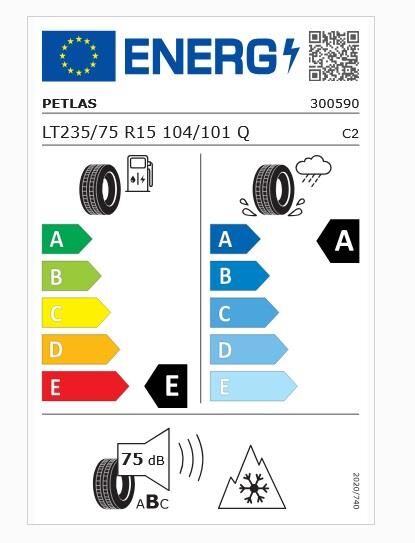 235/75R15 TL 104/101Q LRC RWL PEAKLANDER A/T PETLAS