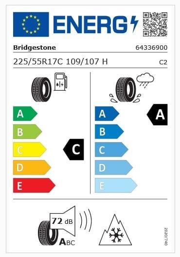 225/55R17 C 109/107H DURAVIS VAN WİNTER BRIDGESTONE