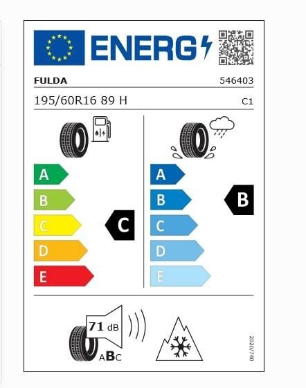 195/60R16 89H KRISTALL CONTROL HP M+S FULDA