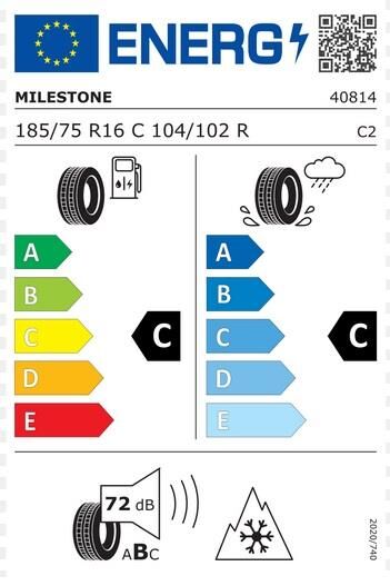 185/75R16 C TL 104/102R 8PR WINTIDE MILESTONE
