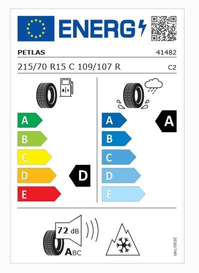 215/70R15 C TL 109/107R 8PR FULL GRIP PT935 PETLAS