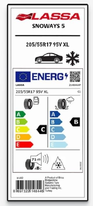 205/55R17 95V XL SNOWAYS 5 LASSA