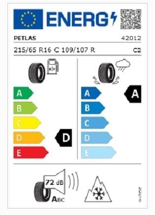 215/65R16 C TL 109/107R 8PR FULL GRIP PT935 PETLAS