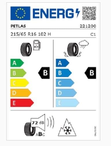215/65R16 TL 102H REINF. SNOWMASTER 2 SPORT PETLAS